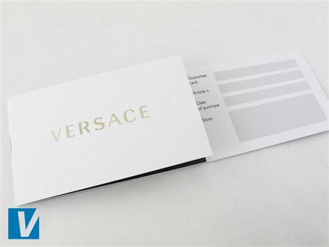 versace warranty card|versace warranty registration.